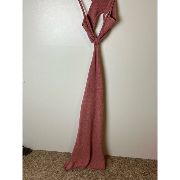 Cult Gaia SERITA DRESS Size XS Sweater Knit Cut out Sexy Midi Pink Jaipur - Picture 4 of 6